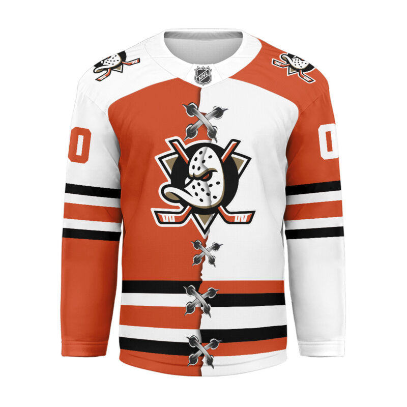 LIMITED EDITION - NEW CUSTOMIZED NHL09 AHD ANAHEIM DUCKS UNISEX HOCKEY JERSEY