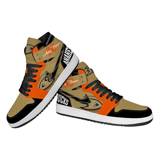 [SUPER SALE] NEW CUSTOMIZED NHL09 AH DUCKS AIR JORDAN SNEAKERS