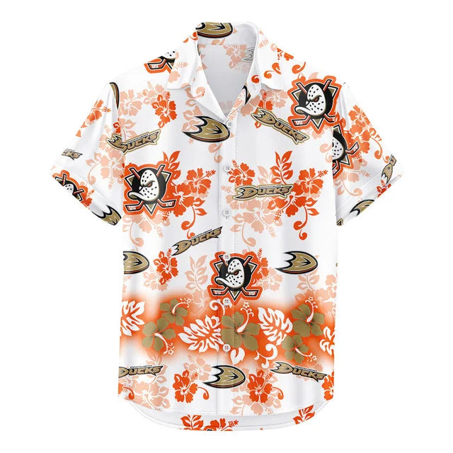 [SUPER SALE ] NEW CUSTOMIZED NHL09 AHD ANAHEIM DUCKS UNISEX HAWAIIAN SHIRT & SHORTS SET