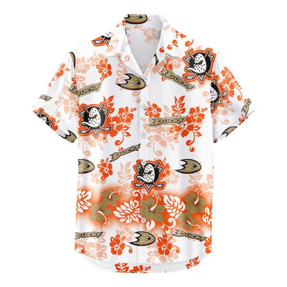 [SUPER SALE ] NEW CUSTOMIZED NHL09 AHD ANAHEIM DUCKS UNISEX HAWAIIAN SHIRT & SHORTS SET