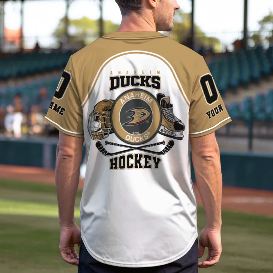 LIMITED EDITION - NEW CUSTOMIZED NHL09 AHD ANAHEIM DUCKS BASEBALL JERSEY