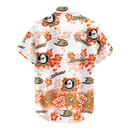 [SUPER SALE ] NEW CUSTOMIZED NHL09 AHD ANAHEIM DUCKS UNISEX HAWAIIAN SHIRT & SHORTS SET