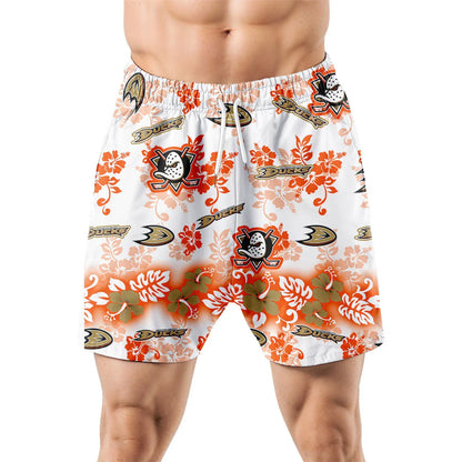 [SUPER SALE ] NEW CUSTOMIZED NHL09 AHD ANAHEIM DUCKS UNISEX HAWAIIAN SHIRT & SHORTS SET