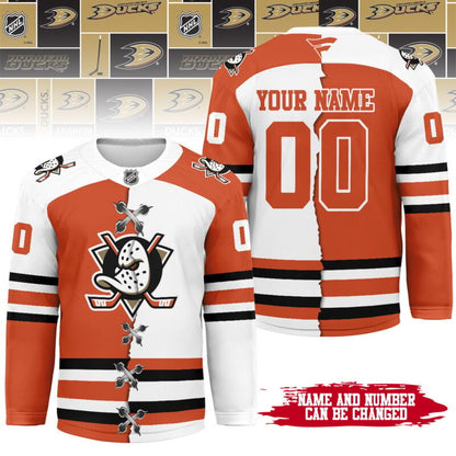 LIMITED EDITION - NEW CUSTOMIZED NHL09 AHD ANAHEIM DUCKS UNISEX HOCKEY JERSEY