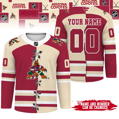 LIMITED EDITION - NEW CUSTOMIZED NHL30 AZC ARIZONA COYOTES UNISEX HOCKEY JERSEY