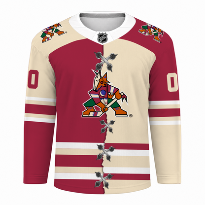 LIMITED EDITION - NEW CUSTOMIZED NHL30 AZC ARIZONA COYOTES UNISEX HOCKEY JERSEY