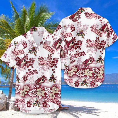 [SUPER SALE ] NEW CUSTOMIZED NHL30 AZC ARIZONA COYOTES UNISEX HAWAIIAN SHIRT & SHORTS SET