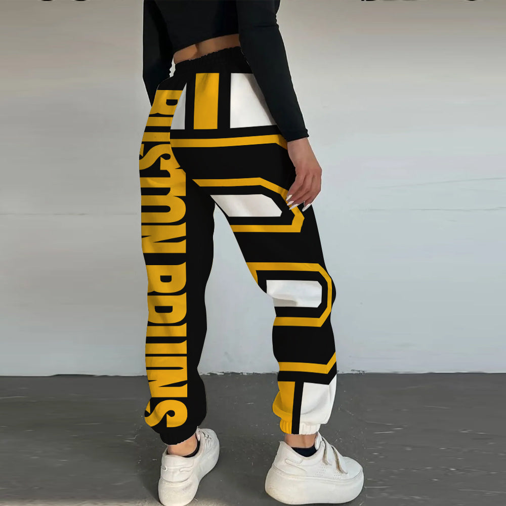LIMITED EDITION - NEW CUSTOMIZED NHL18 BTB BOSTON BRUINS LONG PANTS