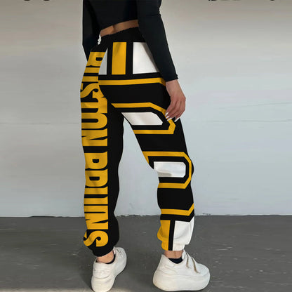 LIMITED EDITION - NEW CUSTOMIZED NHL18 BTB BOSTON BRUINS LONG PANTS