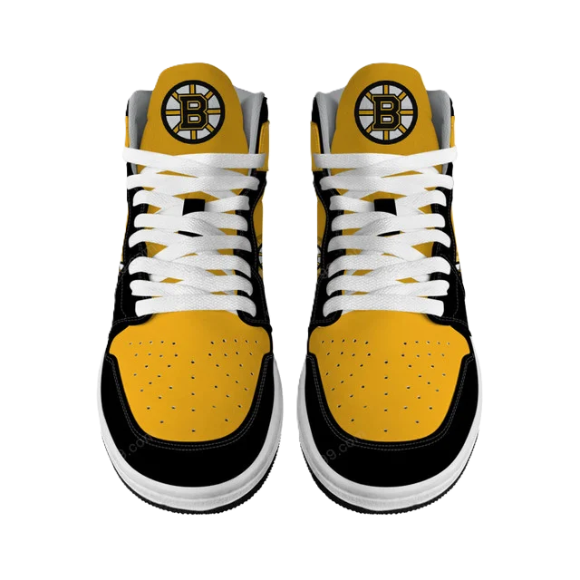 [SUPER SALE] NEW CUSTOMIZED NHL02 BT BRUINS AIR JORDAN SNEAKERS