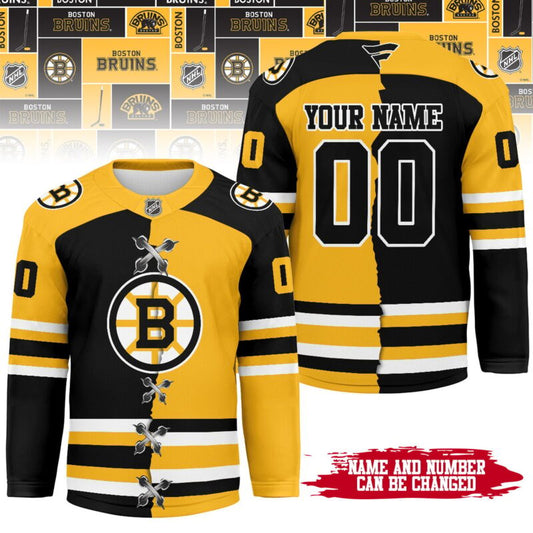 LIMITED EDITION - NEW CUSTOMIZED NHL02 BTB BOSTON BRUINS UNISEX HOCKEY JERSEY