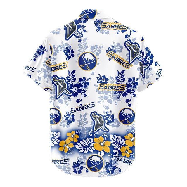 [SUPER SALE ] NEW CUSTOMIZED NHL28 BFS BUFFALO SABRES UNISEX HAWAIIAN SHIRT & SHORTS SET