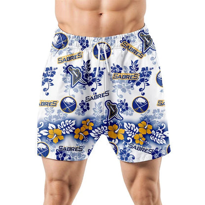 [SUPER SALE ] NEW CUSTOMIZED NHL28 BFS BUFFALO SABRES UNISEX HAWAIIAN SHIRT & SHORTS SET