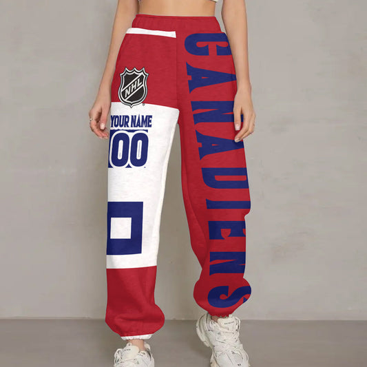 LIMITED EDITION - NEW CUSTOMIZED NHL11 MCD MONTREAL CANADIENS LONG PANTS