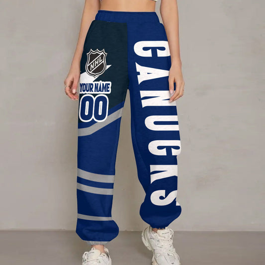 LIMITED EDITION - NEW CUSTOMIZED NHL19 VCC VANCOUVER CANUCKS LONG PANTS