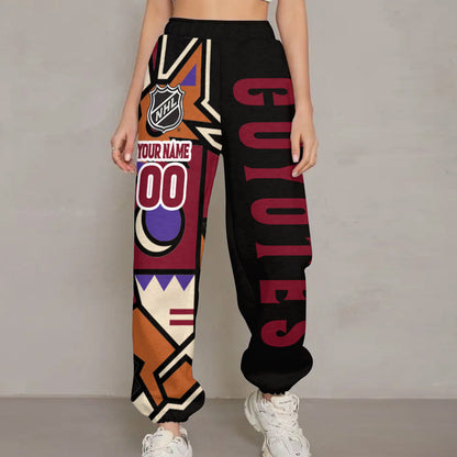 LIMITED EDITION - NEW CUSTOMIZED NHL30 AZC ARIZONA COYOTES LONG PANTS