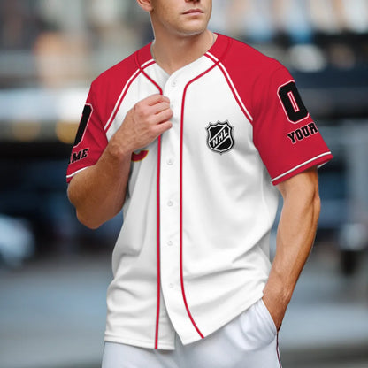 LIMITED EDITION - NEW CUSTOMIZED NHL17 CGF CALGARY FLAMES BASEBALL JERSEY