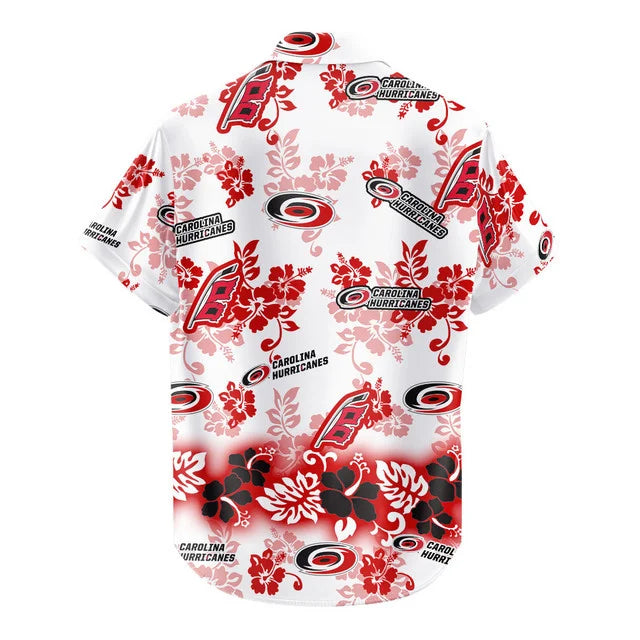 [SUPER SALE ] NEW CUSTOMIZED NHL07 CLH CAROLINA HURRICANES UNISEX HAWAIIAN SHIRT & SHORTS SET