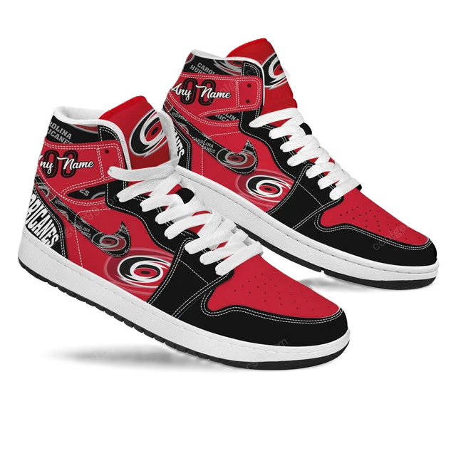 [SUPER SALE] NEW CUSTOMIZED NHL07 CR HURRICANES AIR JORDAN SNEAKERS