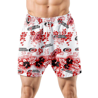 [SUPER SALE ] NEW CUSTOMIZED NHL07 CLH CAROLINA HURRICANES UNISEX HAWAIIAN SHIRT & SHORTS SET