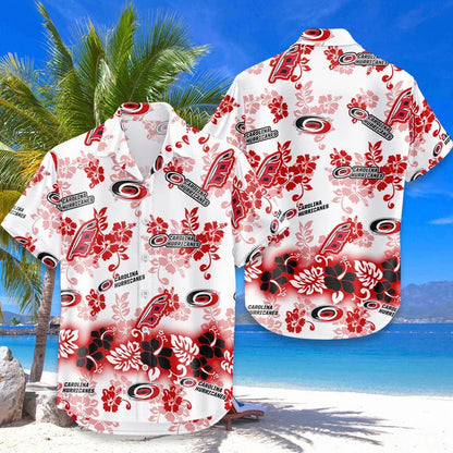 [SUPER SALE ] NEW CUSTOMIZED NHL07 CLH CAROLINA HURRICANES UNISEX HAWAIIAN SHIRT & SHORTS SET