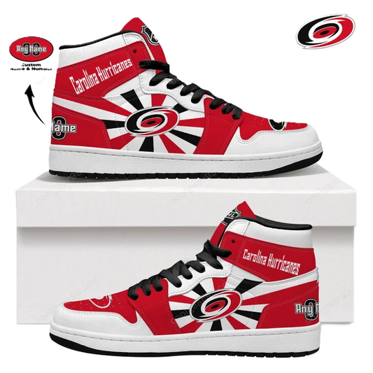 [SUPER SALE] NEW CUSTOMIZED NHL07 CR HURRICANES AIR JORDAN SNEAKERS
