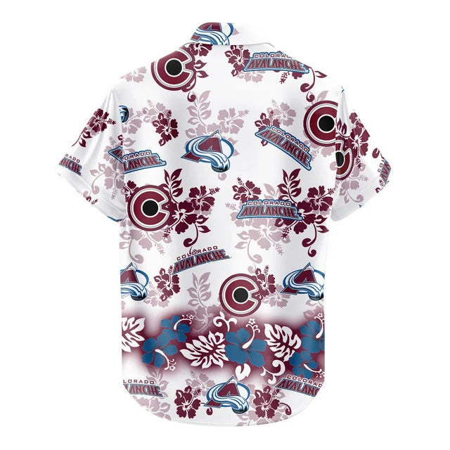 [SUPER SALE ] NEW CUSTOMIZED NHL05 CAL COLORADO AVALANCHE UNISEX HAWAIIAN SHIRT & SHORTS SET