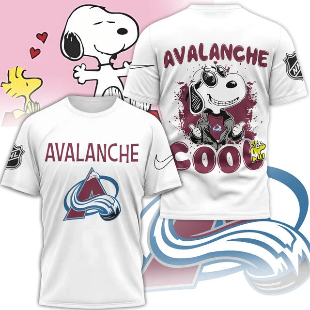 LIMITED EDITION - NEW CUSTOMIZED NHL05 CAL COLORADO AVALANCHE X SNOOPY T-SHIRT, SWEATSHIRT, HOODIE & ZIP HOODIE