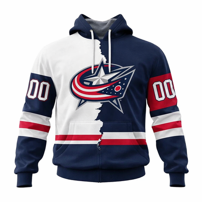 LIMITED EDITION - NEW CUSTOMIZED NHL18 CBJ COLUMBUS BLUE JACKETS UNISEX T-SHIRT, POLO, HOODIE & JACKETS