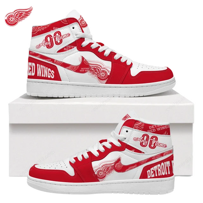 [SUPER SALE] NEW CUSTOMIZED NHL22 DR WINGS AIR JORDAN SNEAKERS