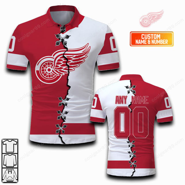 LIMITED EDITION - NEW CUSTOMIZED NHL22 DRW DETROIT RED WINGS UNISEX T-SHIRT, POLO, HOODIE & JACKETS