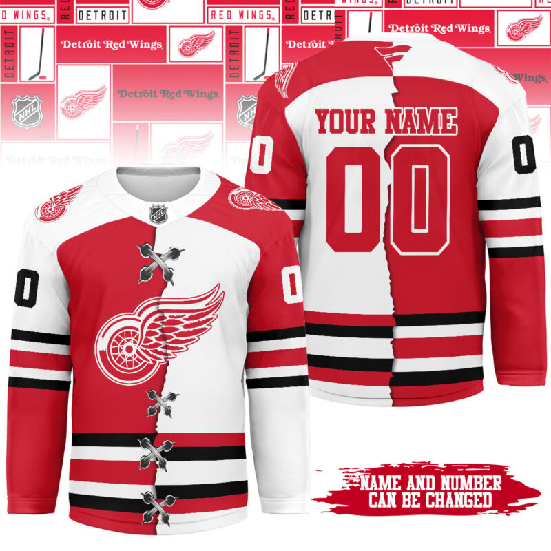LIMITED EDITION - NEW CUSTOMIZED NHL22 DRW DETROIT RED WINGS UNISEX HOCKEY JERSEY
