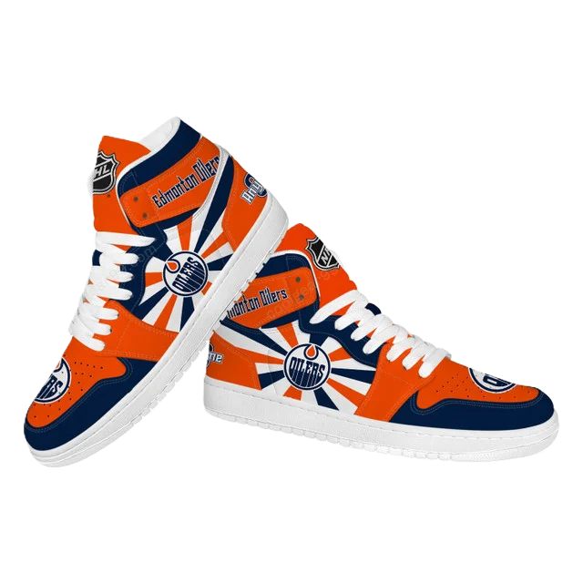 [SUPER SALE] NEW CUSTOMIZED NHL03 ED OILERS AIR JORDAN SNEAKERS