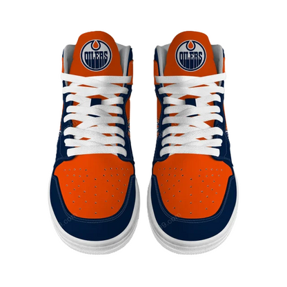 [SUPER SALE] NEW CUSTOMIZED NHL03 ED OILERS AIR JORDAN SNEAKERS
