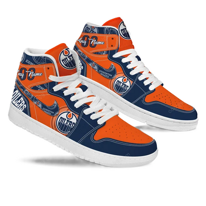 [SUPER SALE] NEW CUSTOMIZED NHL03 ED OILERS AIR JORDAN SNEAKERS