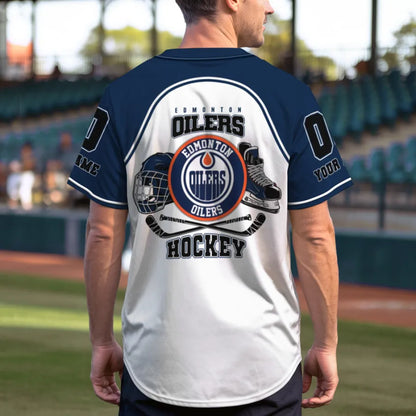 LIMITED EDITION - NEW CUSTOMIZED NHL03 EMO EDMONTON OILERS BASEBALL JERSEY
