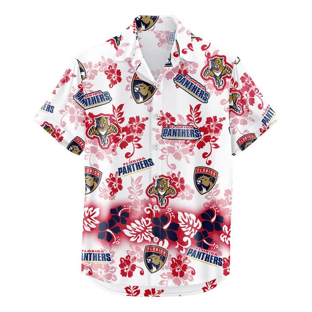 [SUPER SALE ] NEW CUSTOMIZED NHL01 FPT FLORIDA PANTHERS UNISEX HAWAIIAN SHIRT & SHORTS SET