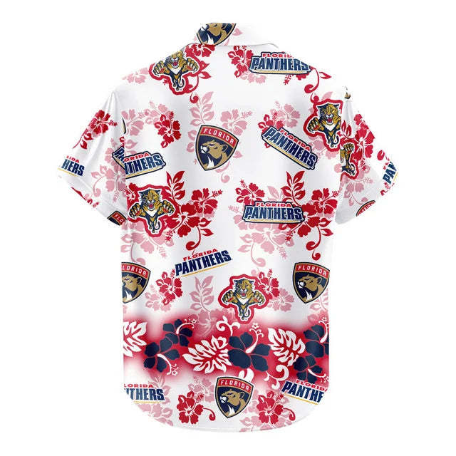 [SUPER SALE ] NEW CUSTOMIZED NHL01 FPT FLORIDA PANTHERS UNISEX HAWAIIAN SHIRT & SHORTS SET