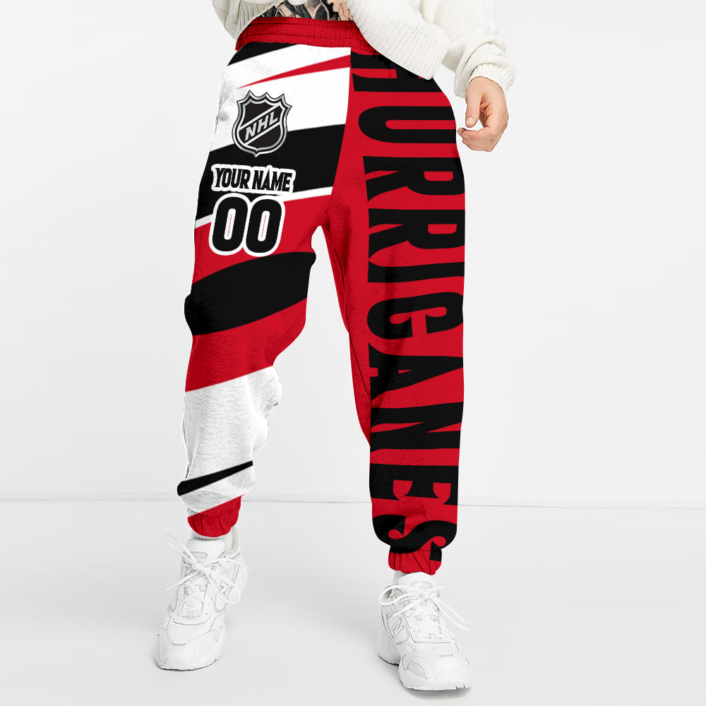LIMITED EDITION - NEW CUSTOMIZED NHL07 CLH CAROLINA HURRICANES LONG PANTS