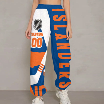 LIMITED EDITION - NEW CUSTOMIZED NHL25 NYI NEW YORK ISLANDERS LONG PANTS