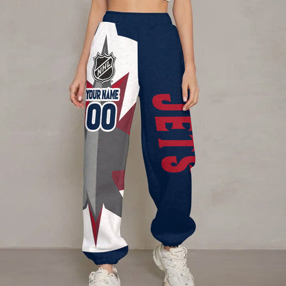 LIMITED EDITION - NEW CUSTOMIZED NHL21 WPJ WINNIPEG JETS LONG PANTS