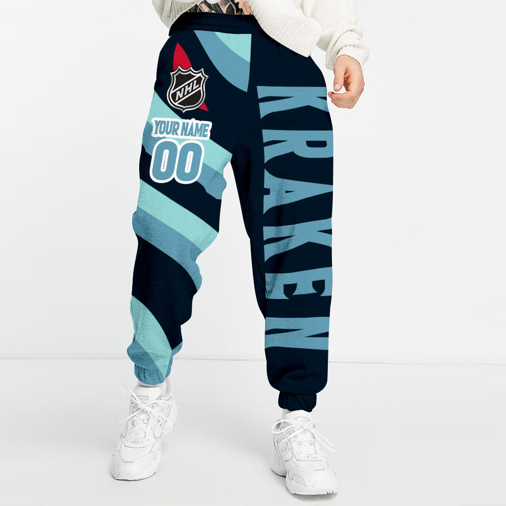 LIMITED EDITION - NEW CUSTOMIZED NHL20 STK SEATTLE KRAKEN LONG PANTS