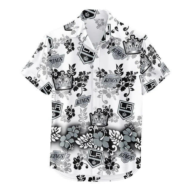 [SUPER SALE ] NEW CUSTOMIZED NHL16 LAK LOS ANGELES KINGS UNISEX HAWAIIAN SHIRT & SHORTS SET
