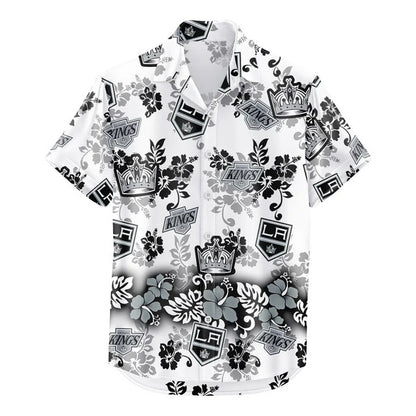[SUPER SALE ] NEW CUSTOMIZED NHL16 LAK LOS ANGELES KINGS UNISEX HAWAIIAN SHIRT & SHORTS SET