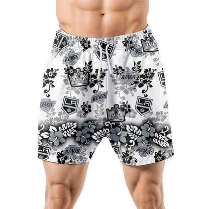[SUPER SALE ] NEW CUSTOMIZED NHL16 LAK LOS ANGELES KINGS UNISEX HAWAIIAN SHIRT & SHORTS SET