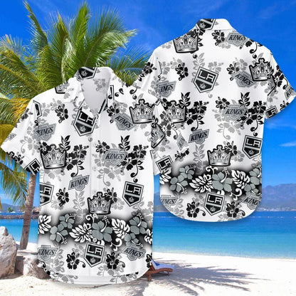 [SUPER SALE ] NEW CUSTOMIZED NHL16 LAK LOS ANGELES KINGS UNISEX HAWAIIAN SHIRT & SHORTS SET
