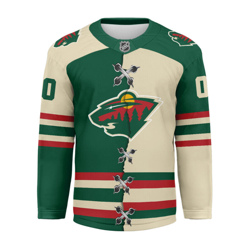 LIMITED EDITION - NEW CUSTOMIZED NHL13 MNW MINNESOTA WILD UNISEX HOCKEY JERSEY