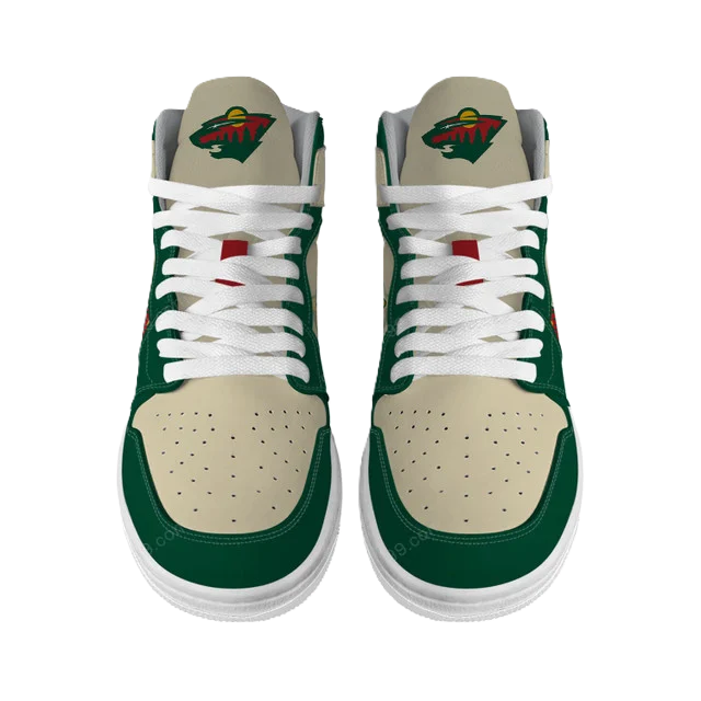[SUPER SALE] NEW CUSTOMIZED NHL13 MN WILD AIR JORDAN SNEAKERS