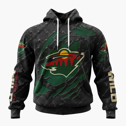 LIMITED EDITION - NEW CUSTOMIZED NHL13 MNW MINNESOTA WILD UNISEX T-SHIRT, POLO, HOODIE & JACKETS