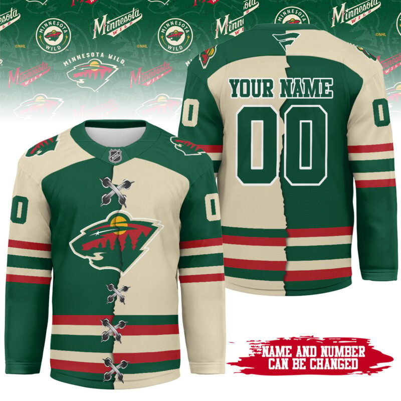 LIMITED EDITION - NEW CUSTOMIZED NHL13 MNW MINNESOTA WILD UNISEX HOCKEY JERSEY